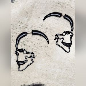 Black Skull Earrings